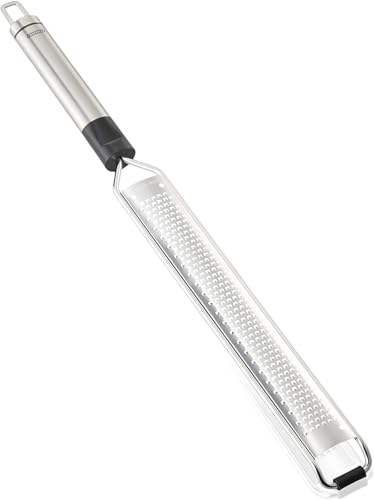 Leifheit Microcut Reibe fein, Microcut steht für extra scharfe und langlebige Klingen, rostfreier Edelstahl, Zester Reibe in edlem Design optimal zum Servieren, Raspel, Hobel