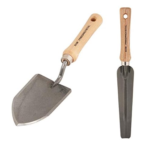 SHW-FIRE Unkrautentferner und Blumenkelle - Starkes Gartenwerkzeug aus Stahl und Holz Cover