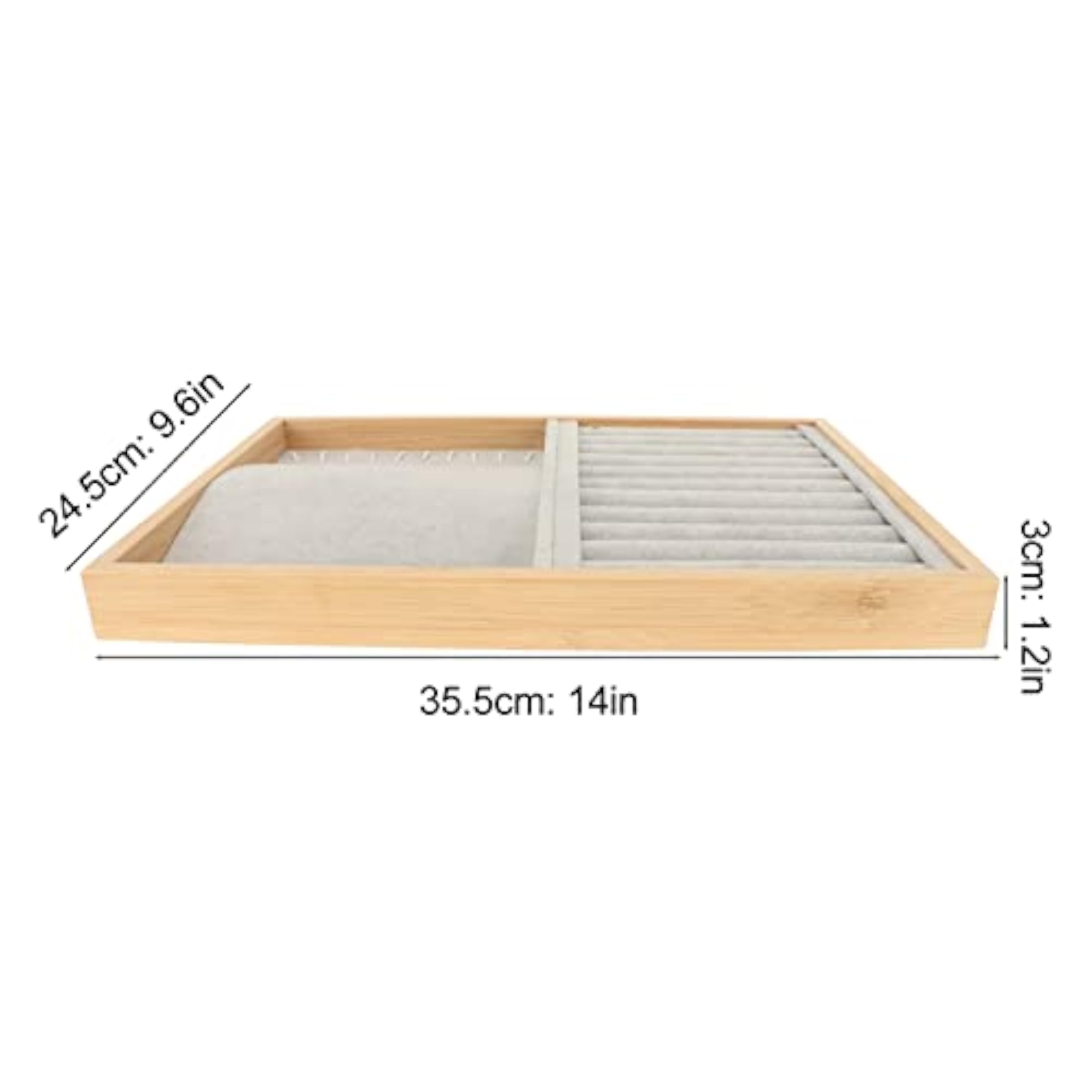 Lightweight Dual Use Scratch Proof Jewelry Tray for Rings & Brooches