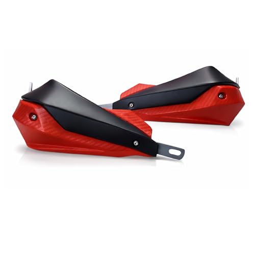 Image of Universal Motorcycle Hand Guard Wind Protector | Durable ABS Handguards for All Bikes Model (Black /Red)