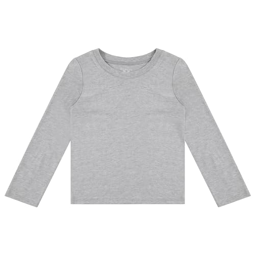 Image of BTween Girls 4 Pack Long Sleeve Graphic T-Shirts Cotton Blend, Fun Vibrant Designs