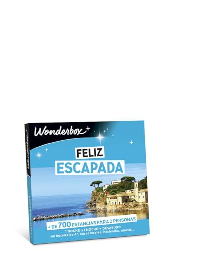 WONDERBOX - Happy Caja Regalo - Feliz ESCAPADA - 1 Noche a Elegir para Dos Personas Entre más de 700 estancias: hoteles de 4*, Casas Rurales, haciendas, masías.