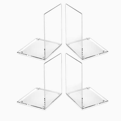 Botuxo Book Ends Transparent Acrylic Bookends for Shelves, Nonslip Bookends, Firm Clear Bookend for Books/CDs/Video Games 7.3 x 5.1 x 5.5 inches (2 Pairs, 4 Pcs Large) Botuxo Book Ends Transparent Acrylic Bookends for Shelves, Nonslip Bookends, Firm Clear Bookend for Books/CDs/Video Games 7.3 x 5.1 x 5.5 inches (2 Pairs, 4 Pcs Large)