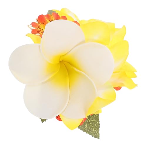 Barrette hawaïenne frangipanier anti glisse accessoire léger