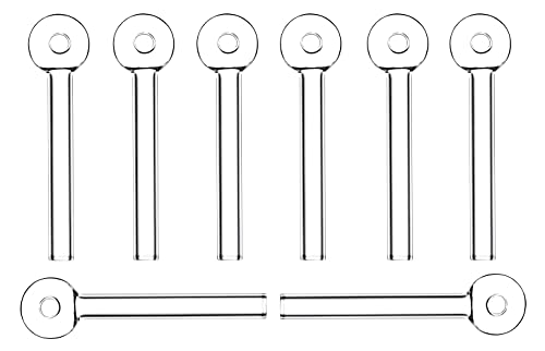 ZHENYANG 6Inch Glass Clear Straws (8 pcs in 1set)