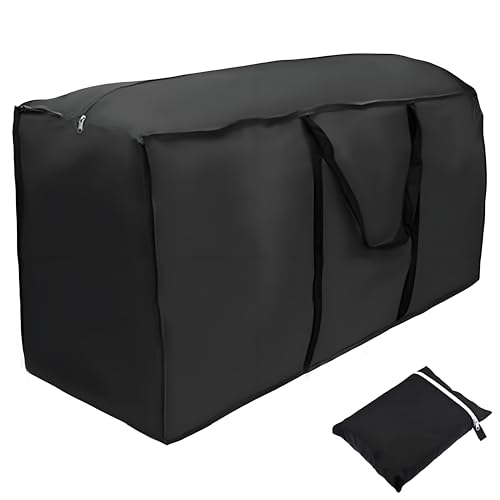 Extra Large Garden Cushion Storage Bag 173x76x51cm - Waterproof Heavy Duty 210D Oxford Fabric, UV Resistant Outdoor Cover with Handles for Patio Furniture, Christmas Tree, Blankets (Black)