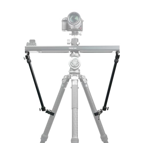 Image of Toprig Accsoon Camera Slider Support Arm (2 Pack) with C Clamps&Extendable Arms, Tripod stabilizer Support Rods, Aluminum Alloy Tripod Stability Arm for Motorized Camera Slider Stable Shooting-29inch