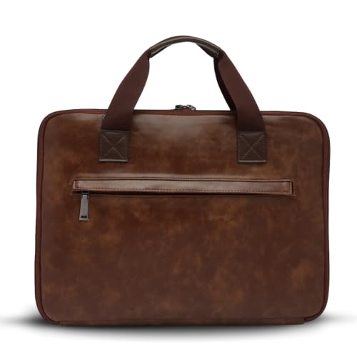 Image of VISMIINTREND Laptop Briefcase Messenger Shoulder Office Hand Bags for Men Women | Fits 13 inch /14 inch /15.6 Inch Laptops, Macbook | Vegan Leather | Corporate Gifts