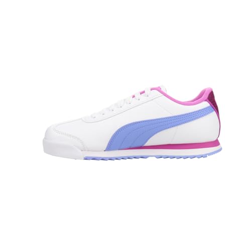PUMA Kids Girls Roma Glitz Glam Lace Up Sneakers Shoes Casual - Purple, White - Size 6 M3