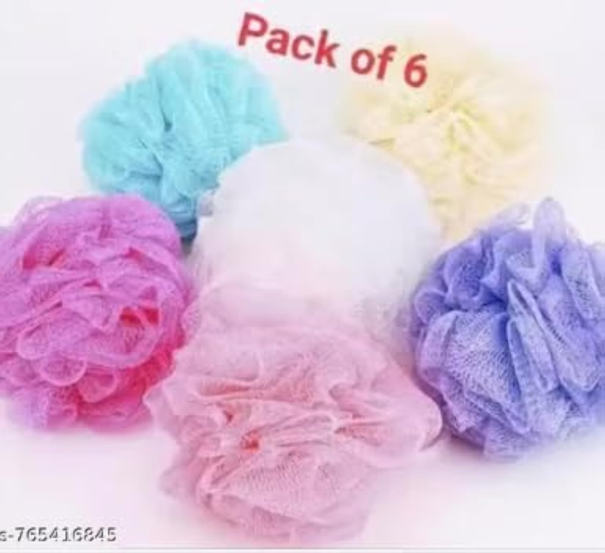 Soft Medium Size Loofah, Pack of 6