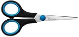 kleine scherenheber für Linkshänder Westcott E-30252 00 Schere Easy Grip Lefty rostfrei, gerade, symmetrisch, 14 cm/5\