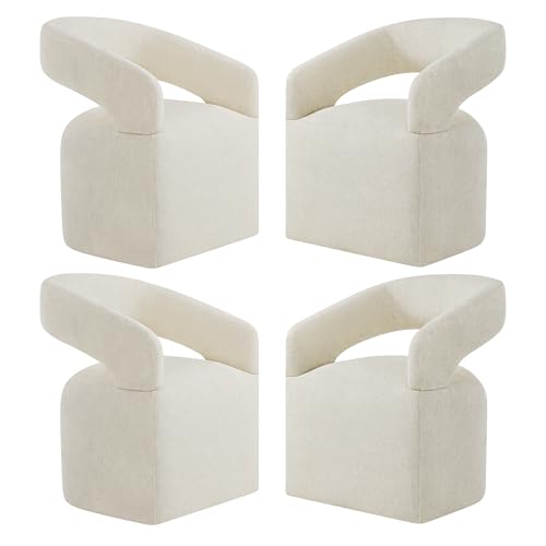 KISLOT Upholstered Dining Chairs with Casters