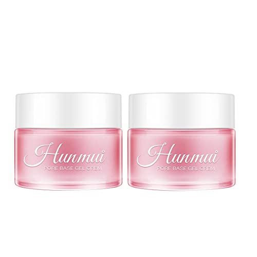 2Pcs Hunmui face primer pore base gel creamMagical perfecting base face primer under foundation Anti-Aging WrinklesShrink Pore Remove Fine LinesExfoliatingAnti-Oxidation transparent