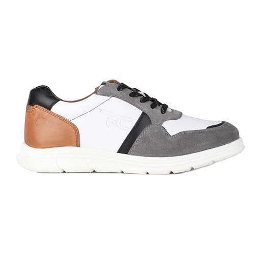 Image of Red Chief|Men|Lace-Up|Casual|Oxford Shoes|White /Grey
