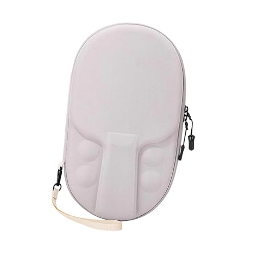 Aosekaa Table Tennis Racket Case Carry Bag Lightweight Sports Accessories Travel Premium Hold 2 Paddles 4 Balls Pingpong Storage Bag, Gray