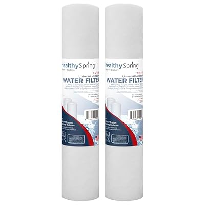 American Made, Healthy Spring High-Performance 1 Micron Whole House Sediment Filter 10 x 2.5 for RO & Well Water Filters Replacement Cartridges Compatible with AP110, WHKF-GD05, Pack of 2