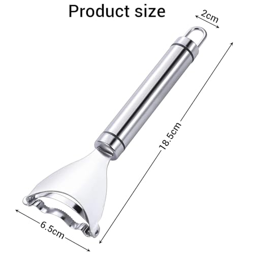 Image of Stainless Steel Julienne Vegetable Peeler Multi-Functional Fruit & Veggie Shredder Slicer and Grater for Potatoes, Carrots, Cucumbers (Corn Peeler)