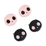 GeekShare Cute Thumb Grip Caps for PS5 Controller, Thumbsticks Cover Set Compatible with Switch Pro Controller and PS4 PS5 Controller, 4Pcs - Pink Skull
