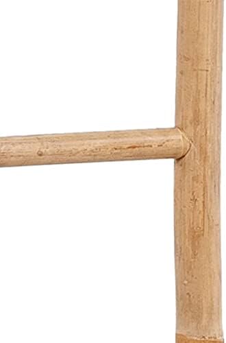 vidaXL Bamboo Towel Ladder with 6 Rungs Rack Bathroom Storage Rail Household