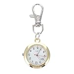Balacoo Clip On Pocket Watch with Key Buckle and Necklace Hanging Decorative Watch