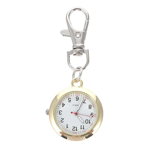 Balacoo Clip On Pocket Watch with Key Buckle and Necklace Hanging Decorative Watch