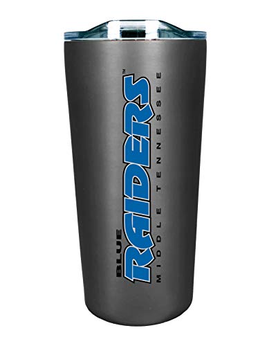 The Fanatic Group Personalized Middle Tennessee Double Walled Soft Touch Tumbler, Design-2 - Silver