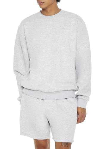 Forever 21 Pull court en maille côtelée pour femme, gris
