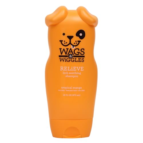 Wags & Wiggles Relieve Anti-Itch Dog Shampoo, Tropical Mango Scent