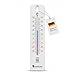 Produktbild Lantelme Außenthermometer Kunststoff 20cm lang Temperaturbereich von -34°C bis 50°C | Analog Thermometer Wetterbeständig für Innen Außen Garten | Gartenthermometer universal einsetzbar | Farbe weiß