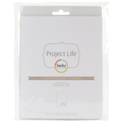 Becky Higgins 380019 Project Life Page Protector-5 x 7-Vertical (12 Pieces)