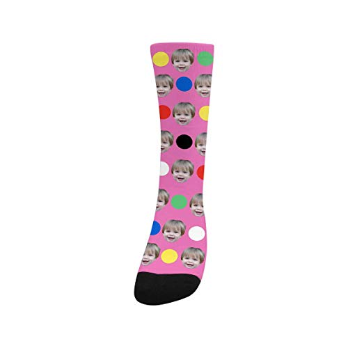 Custom Multi Face Kid's Socks Boys Girls Personalized Flag Dots Kid's Sox with Picture For Kids Gifts3