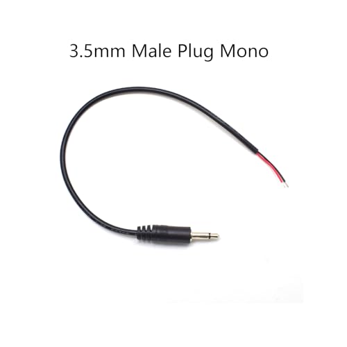 5PCS 0.3M Conector Macho 3.5mm a Cable Abierto miniatura 2