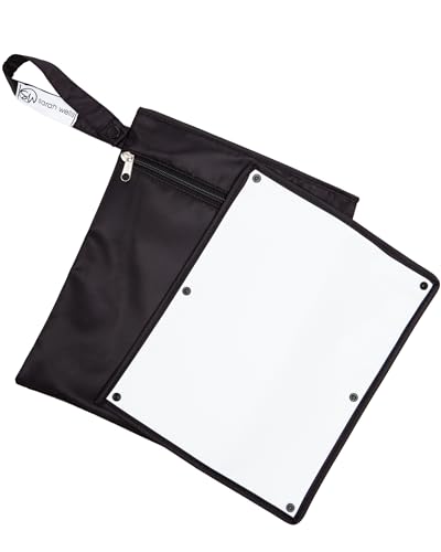 Image of Sarah Wells Pumparoo Wet Dry Bag for Breast Pump Parts – Compact Organizer with Waterproof Pocket, Staging Mat & Fridge Hack – Machine Washable Pumping Accessory (Black)
