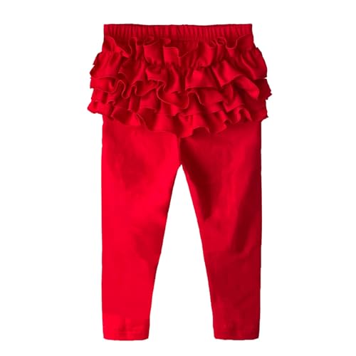 Toddler Girls Pleated Skirt Pants Solid Color Elastic Waisted Stretchy Casual Loose Leggings Soft Comfy Trendy Tights