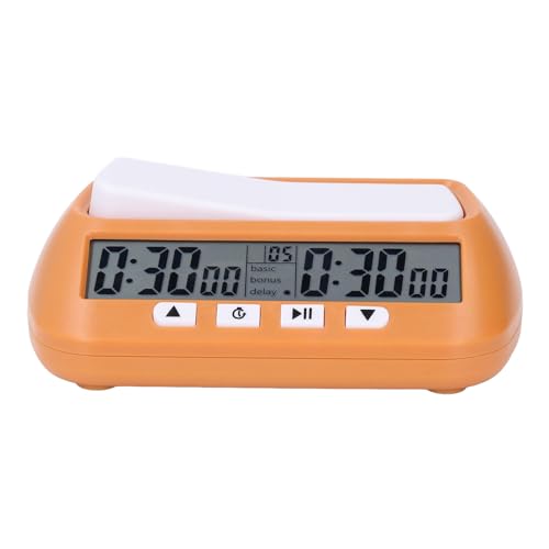 Reloj digital profesional para ajedrez portátil amarillo