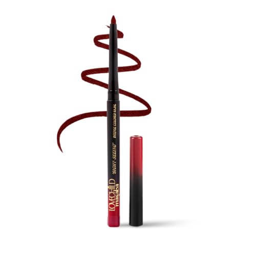 Image of LoveChild Masaba Colored Kajal, Mysore Maroon(Maroon)- Intense Color, Smooth Glide, Waterproof, Smudge-Proof Eye Pencil with Almond Oil, 0.3 g