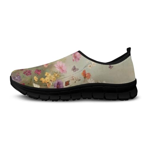 Image of Womens Slip On Walking Shoes Non Slip Loafer Breathable Holiday Travel Shoe Lightweight Casual Low Top Sneakers SizeUS 5.5-11.5