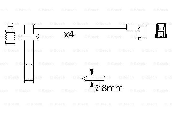BOSCH Zündleitungssatz 0986356709 kit cables de encendido para recambio de coche 5