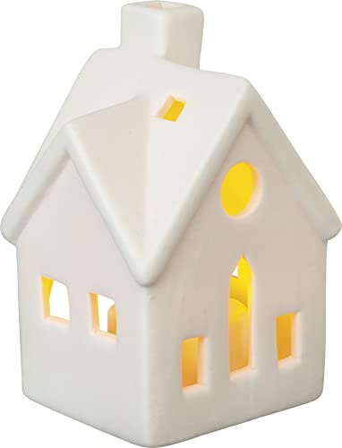 Primitives-by-Kathy-Set-of-3-Small-House-Shaped-Stoneware-Candle-Holders Primitives by Kathy Set of 3 Small House Shaped Stoneware Candle Holders