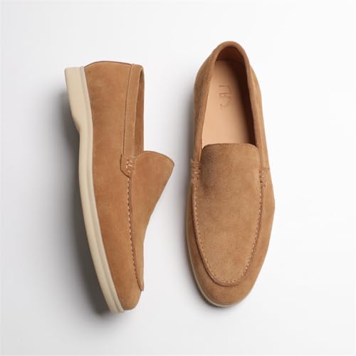 Men's Loafers & Slip-Ons - Genuine Leather Slip-On Loafers for Men | Comfortable Casual Shoes with Elastic4