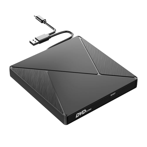 Lecteur Optique Externe SC-CD02 USB Connectez et Lisez vos CD et DVD sans Installation de Pilote