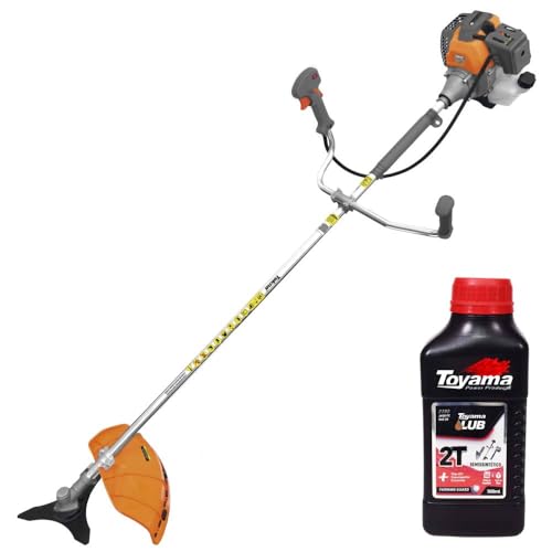 Roçadeira Á Gasolina Tekna Rl520-p Plus 52cc 2hp 10.000rpm Robusta e de Alta Performance Com Lâmina 3 Pontas e Carretel Nylon + Óleo Toyama 2t