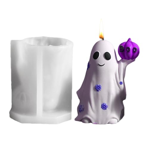 Halloween Candle Molds - Spooky Ghost Resin Silicone Design, Durable