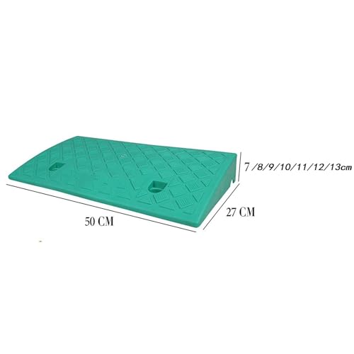 Threshold Ramp, Rampa de Umbral en Plástico para Silla de Ruedas, adecuada para Entradas, Scooters Eléctricos y Escaleras (Amarillo, 50 x 27 x 8 cm) miniatura 2
