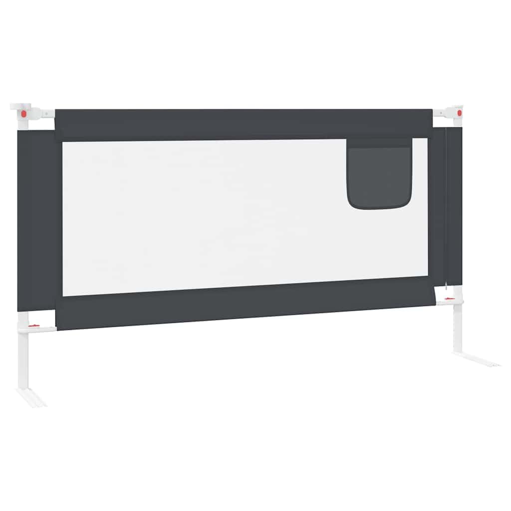 Generisch Kleinkind-Bettschutzgitter Dunkelgrau 160x25 cm Stoff,Baby & Kleinkind,Babysicherheit,Baby-Bettschutzgitter,10230