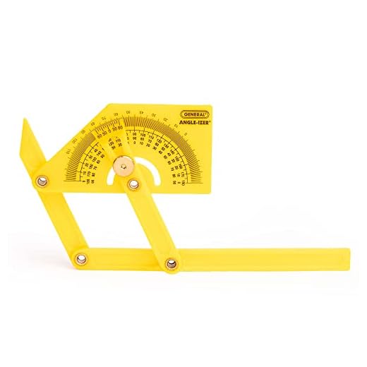 General Tools 29 Plastic Protractor and Angle Finder, Outside, Inside, Sloped Angles, 0° to 180°