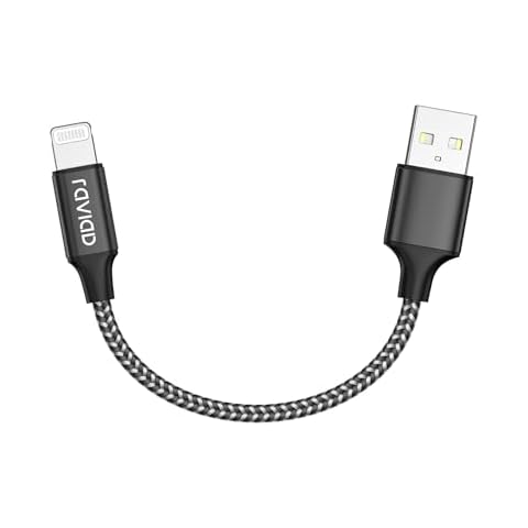 RAVIAD Câble iphone Court 15CM Chargeur iPhone Cover