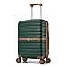 Kono Cabin Suitcase 55x40x20 Lightweight ABS + PC Hard Shell Carry On Trolley Case Small Travel Hand Luggage with 3 Digit Combination Lock Spinner Wheels (Dark Green/Brown)