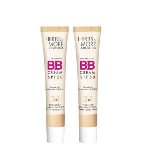 Herbs & More Cosmetics Illuminating BB Cream SPF 50, Infused with Niacinamide & Grape Seed, All Skin Tones, 2 Pack-picture-48