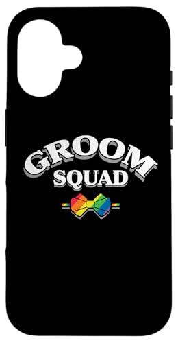 Groom Squad LGBT Pride Gay Bachelor Party Wedding Gifts Coque pour iPhone 16